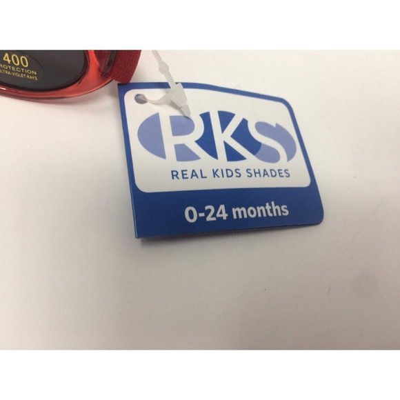 Real Kids Shades Red Baby Sunglasses UVA/UVB Protection, Size 0-24 Months - Picture 5 of 8